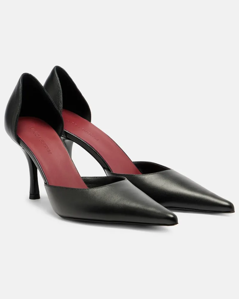 Magda Butrym Verzierte Pumps aus Leder Schwarz