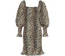 Bedrucktes Minikleid mit Seidenanteil