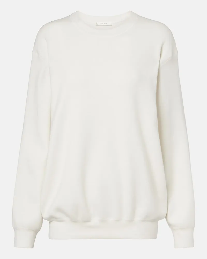 The Row Pullover aus Baumwolle und Seide Weiß