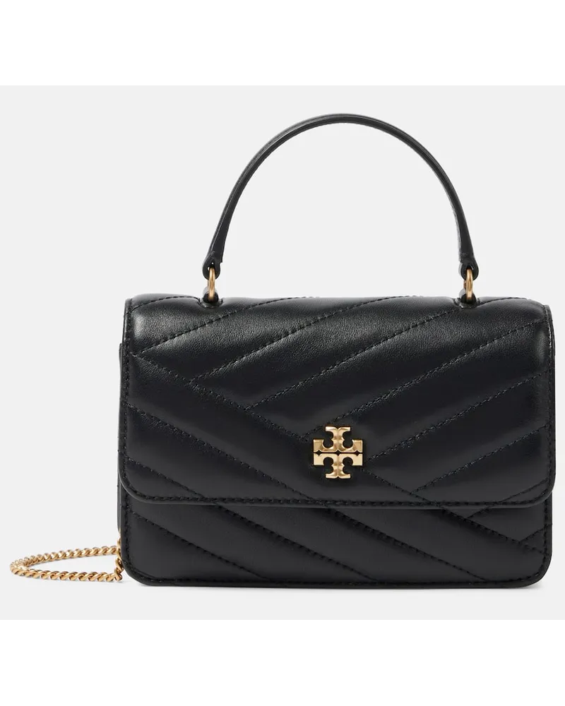 Tory Burch Tote Kira Mini aus Leder Schwarz