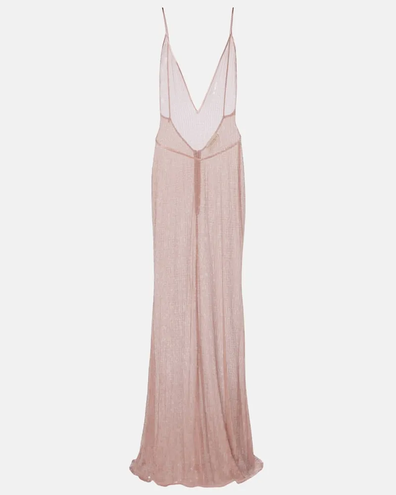 The New Arrivals Ilkyaz Ozel Robe Claudie mit Pailletten Pink