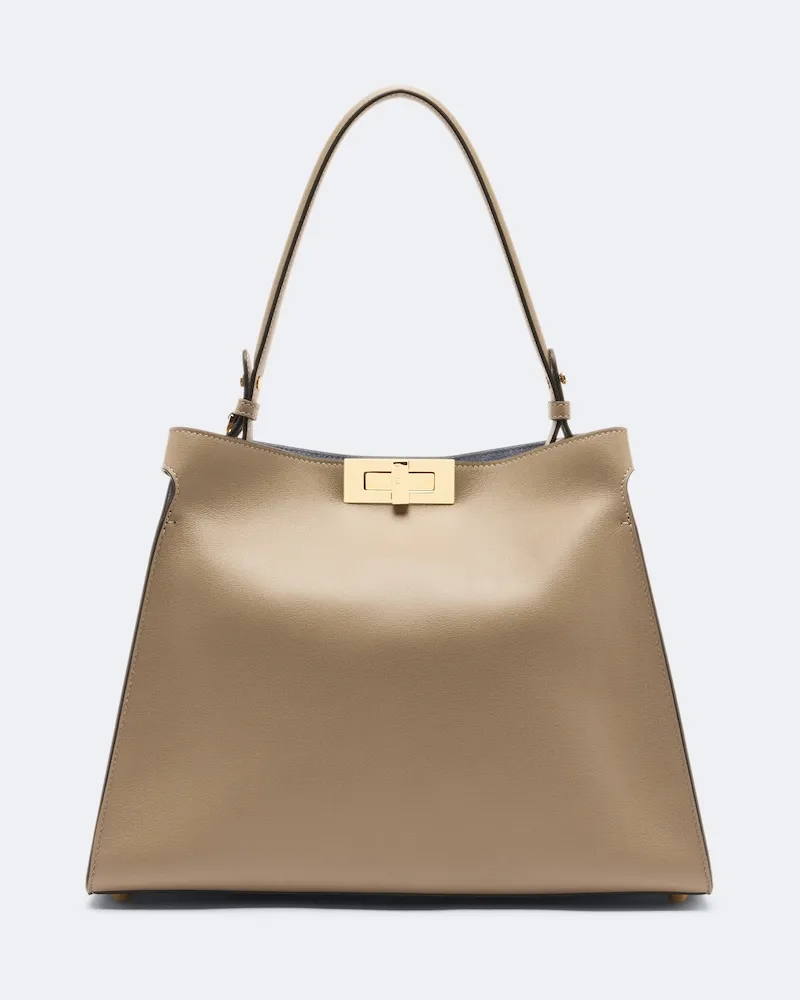 Fendi Schultertasche Fendi Way Medium aus Leder Beige