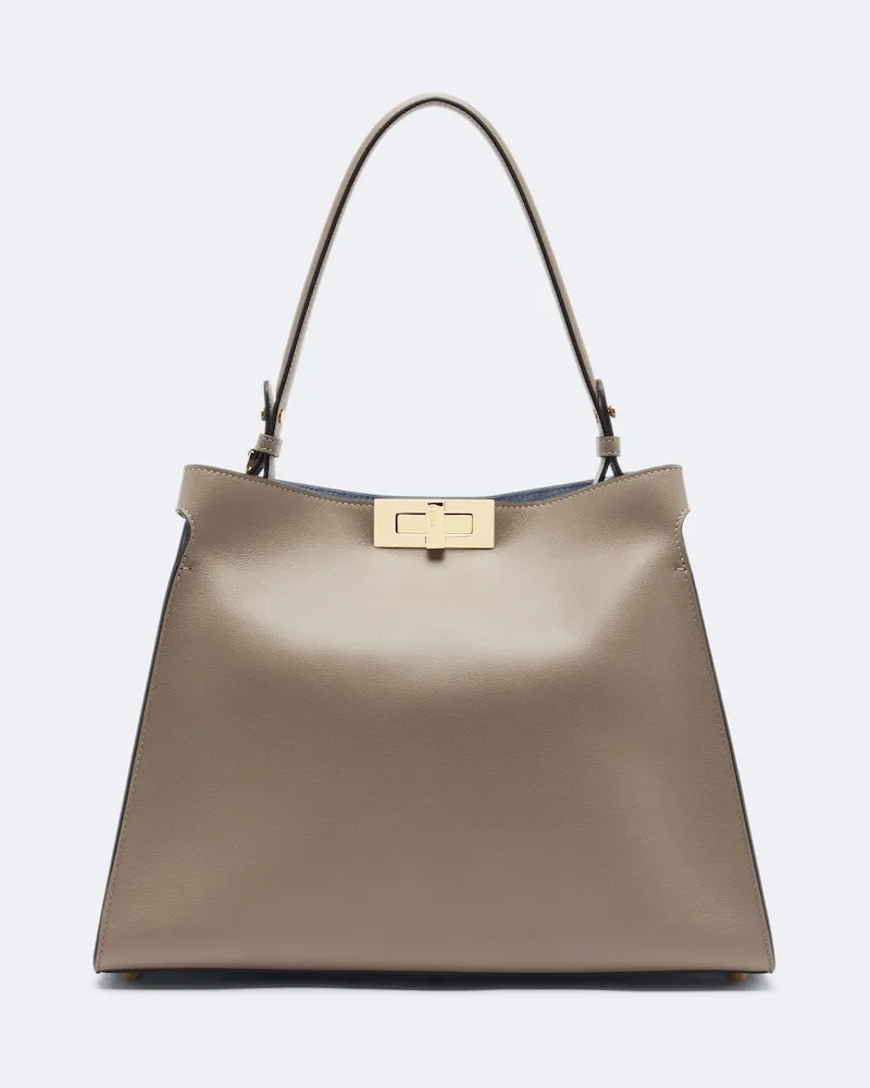Fendi Schultertasche Fendi Way Medium aus Leder Beige