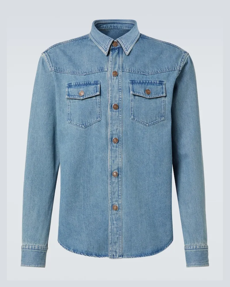 Tom Ford Jeanshemd Blau