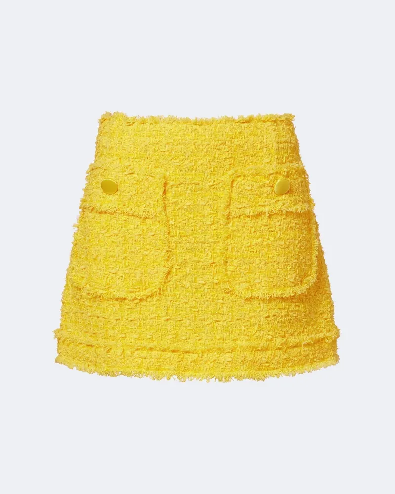 Dolce & Gabbana Minirock aus Tweed Gelb