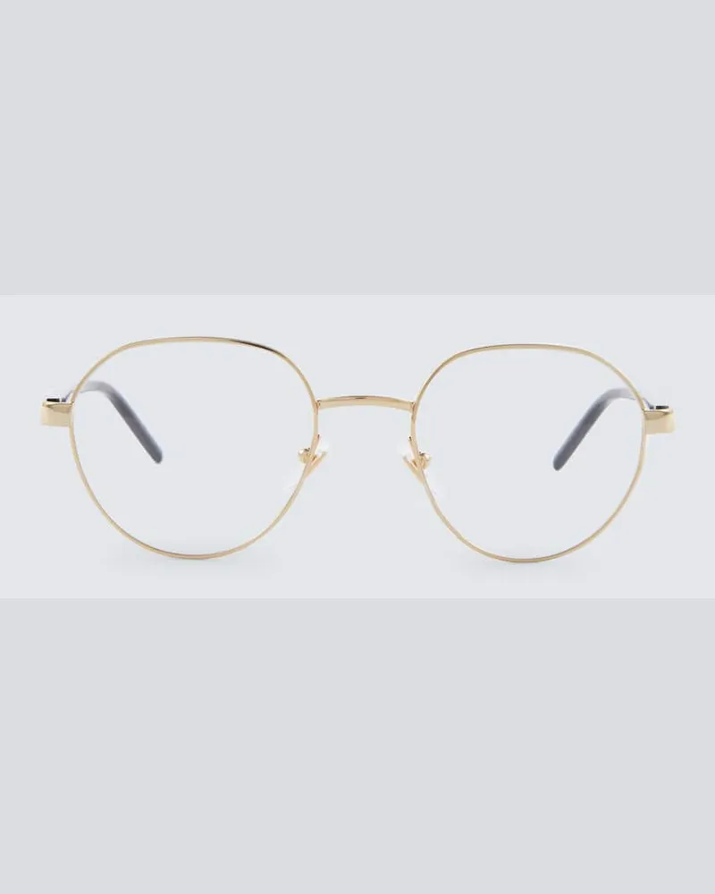 Gucci Ovale Brille Gold