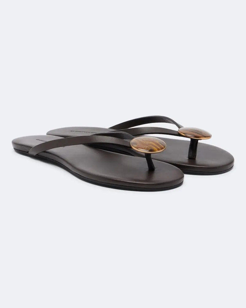 Christopher Esber Zehensandalen Aura Quartz aus Leder Braun