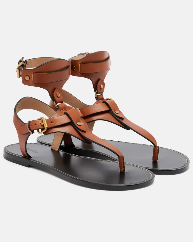 Isabel Marant Sandalen Eveena aus Leder Braun