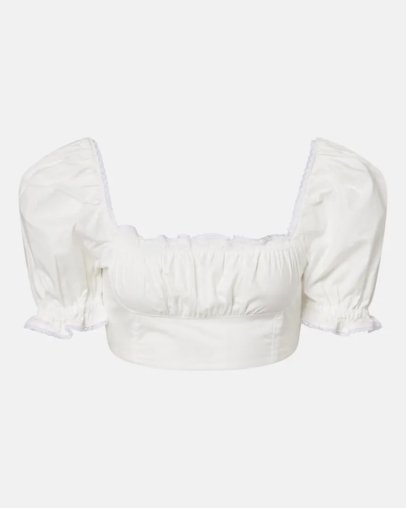 BANANHOT Cropped-Top Ligia aus Baumwollpopeline Weiß