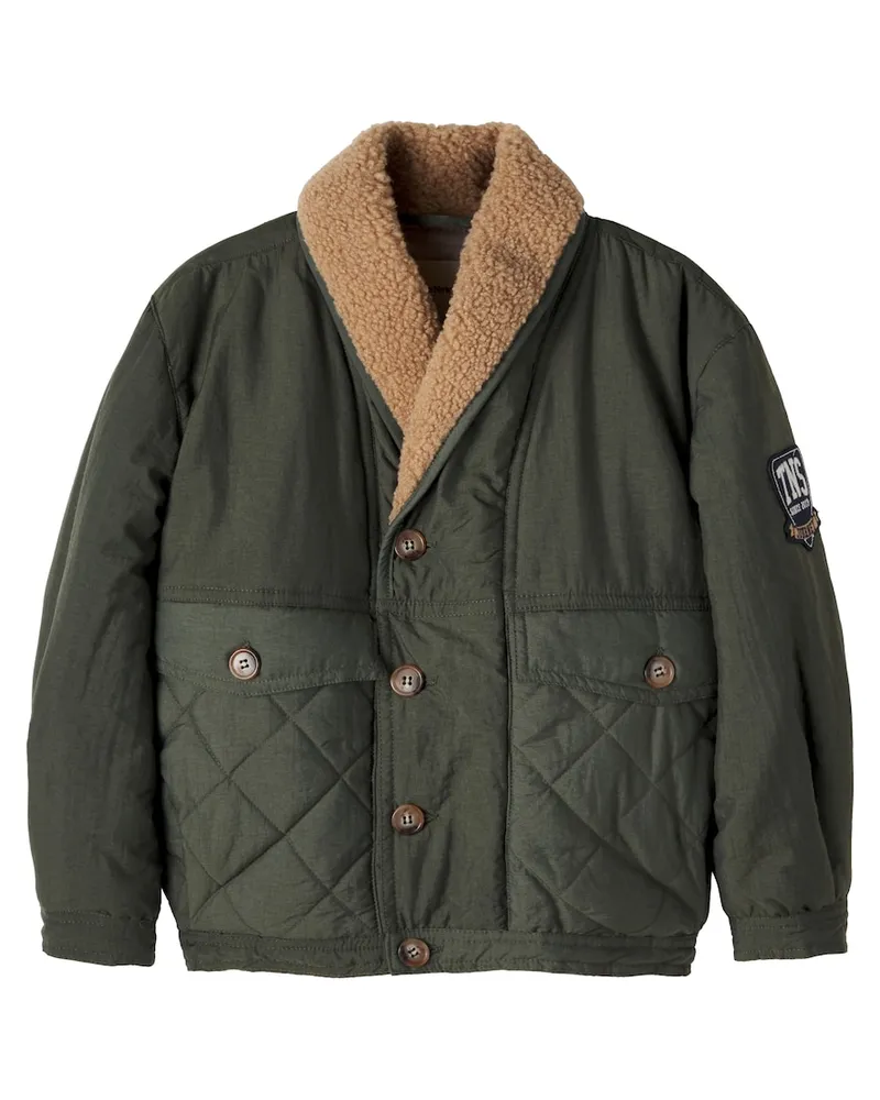 The New Society Jacke Dusk mit Teddyfleece Grün