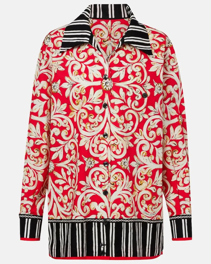 Dolce & Gabbana Hemd aus Baumwolle Multicolor