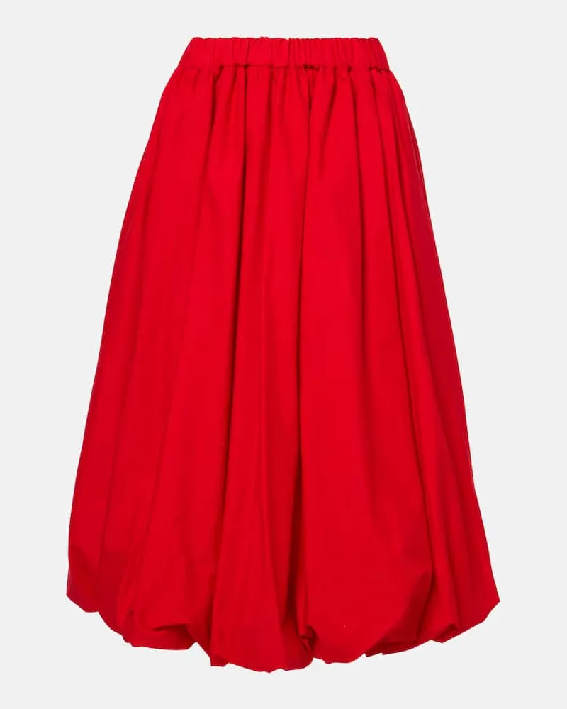 Noir Kei Ninomiya Midirock aus Baumwolle Rot