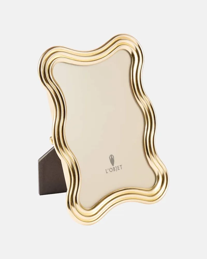 L’OBJET Bilderrahmen Ripple, 24kt vergoldet Gold
