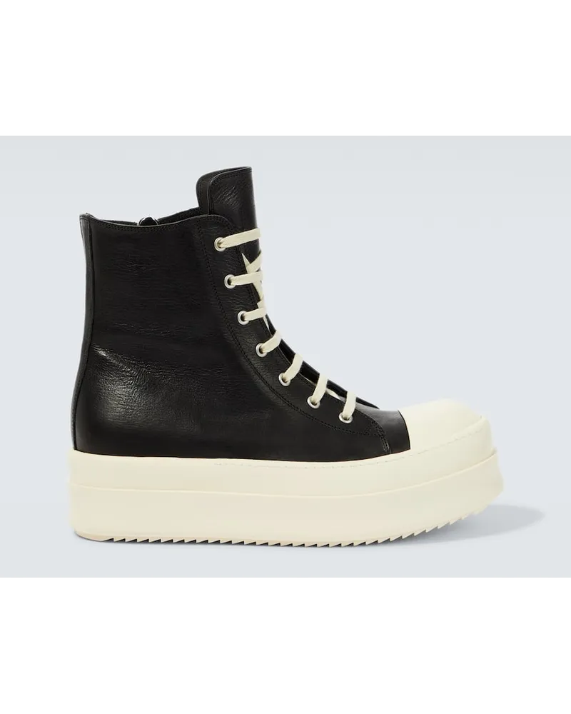 Rick Owens Sneakers Mega Bumper aus Leder Schwarz