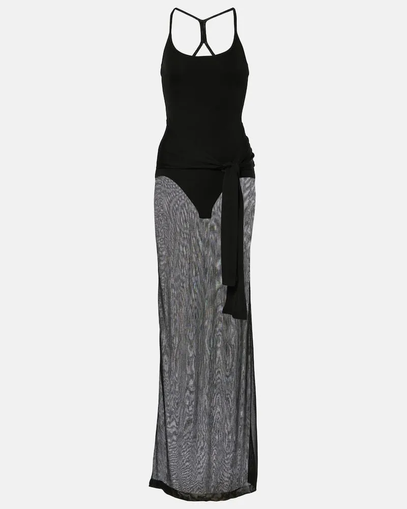 Jacquemus Robe La Robe Maille Nodo Schwarz