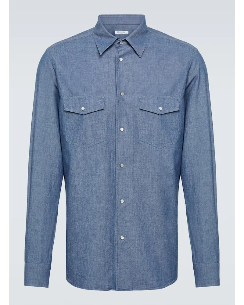 Loro Piana Jeanshemd Thomas Blau