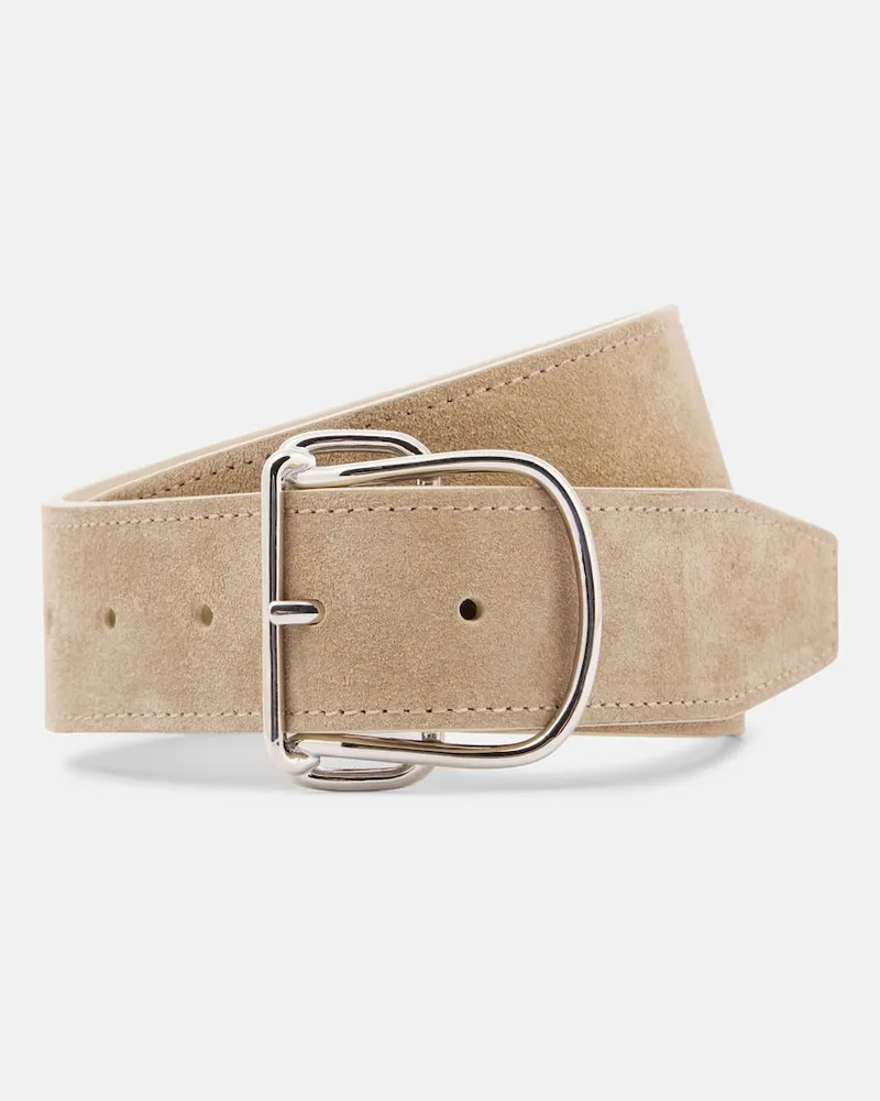Totême Gürtel aus Veloursleder Braun