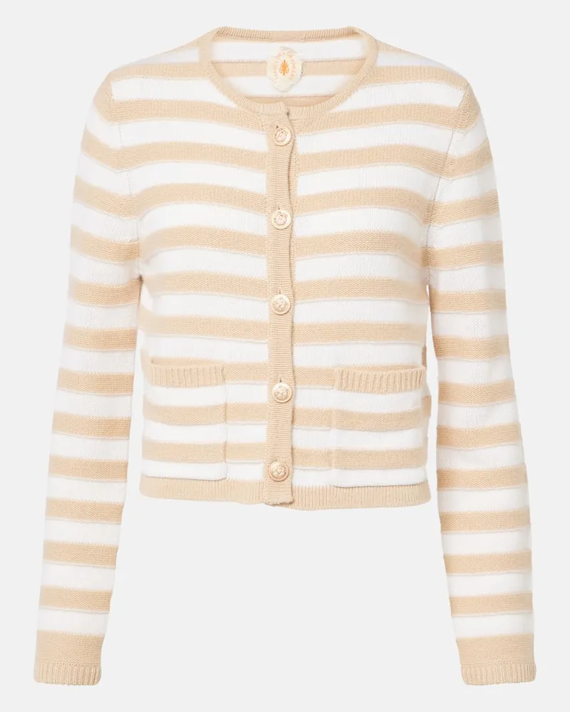 Jardin des Orangers Cardigan aus Wolle und Kaschmir Weiss