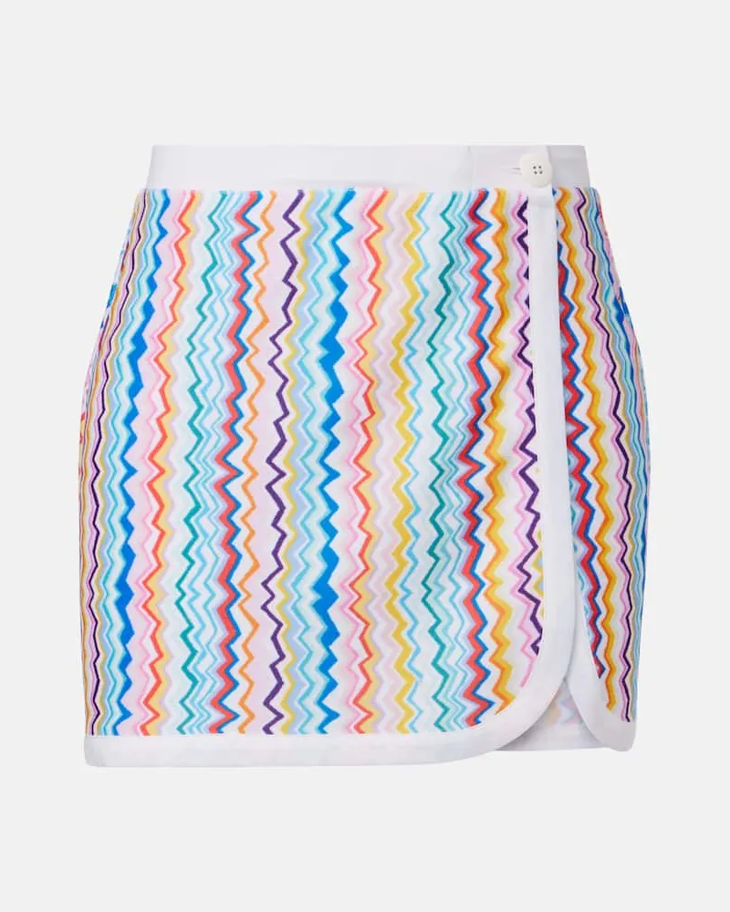 Missoni Bedruckter Wickelrock aus Frottee Multicolor