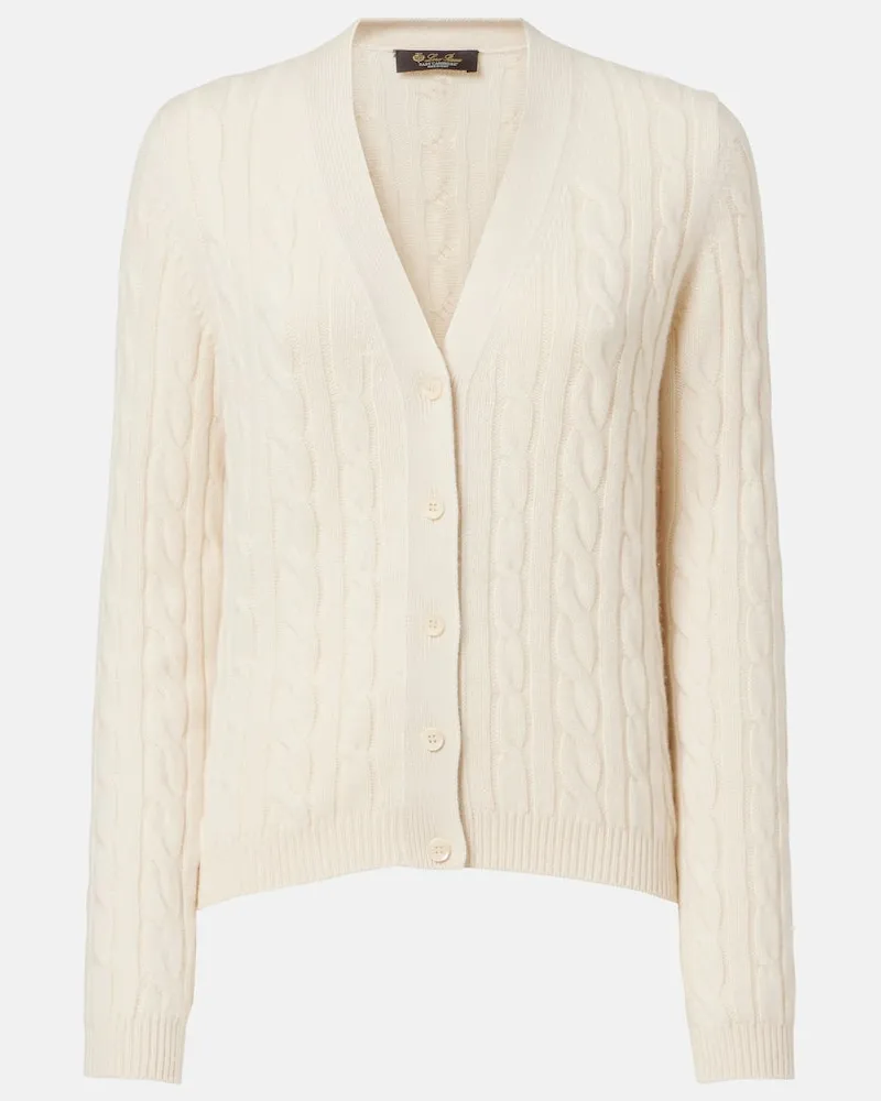 Loro Piana Cardigan Jubilee aus Kaschmir Weiß