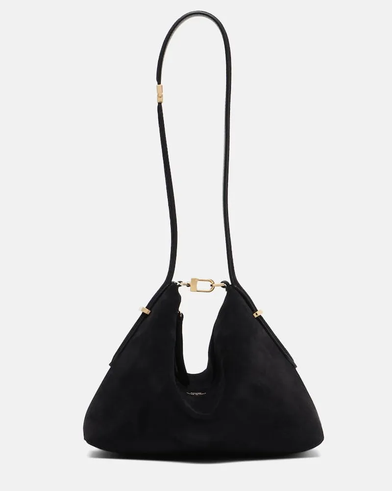 Totême Clutch Scoop Mini aus Leder Schwarz