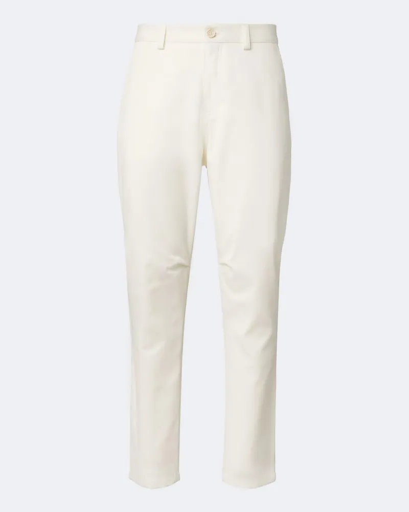 Brunello Cucinelli Chinohose aus Baumwolle und Wolle Weiß