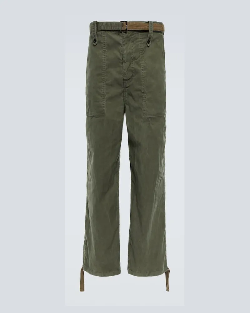 Sacai Hose aus Baumwolle Grün