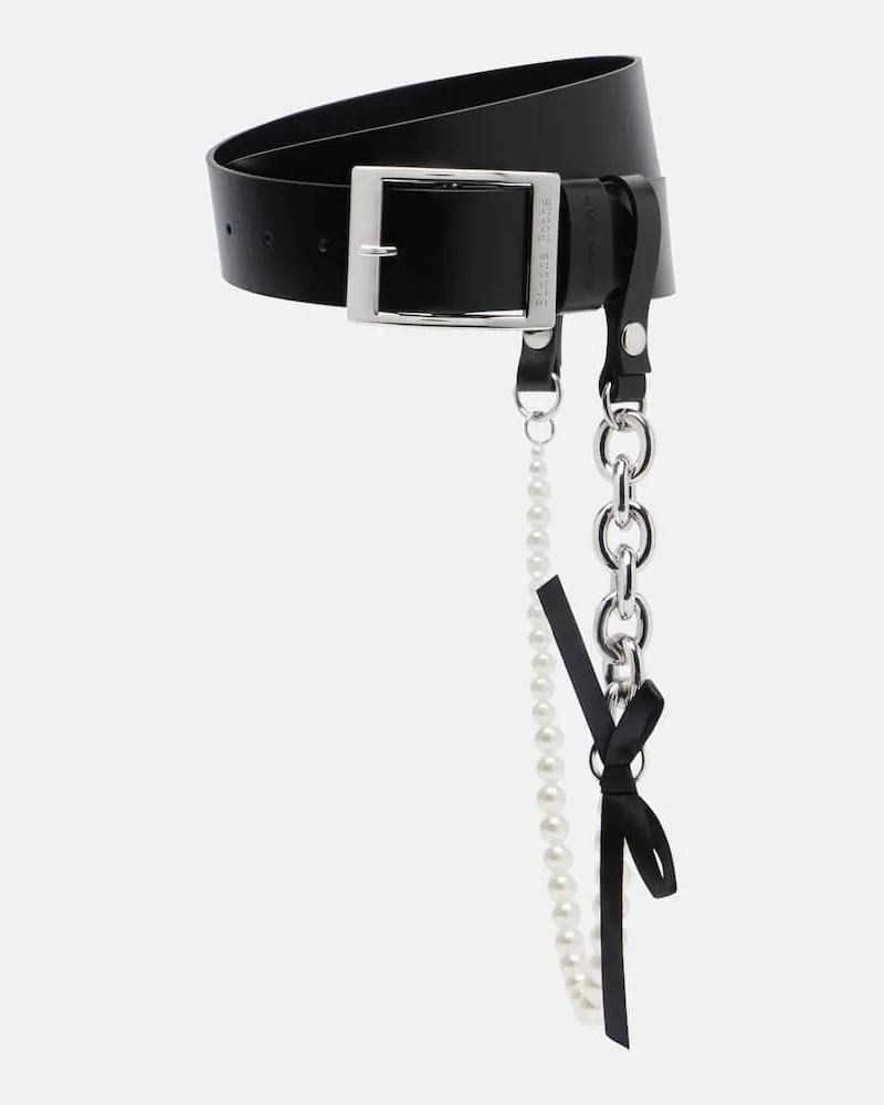 Simone Rocha Verzierter Gürtel aus Leder Schwarz