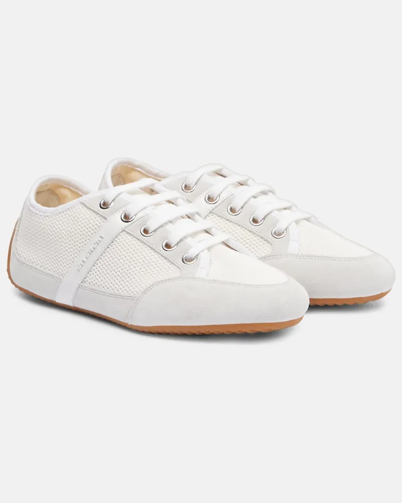 Givenchy Sneakers Slim mit Veloursleder Weiß