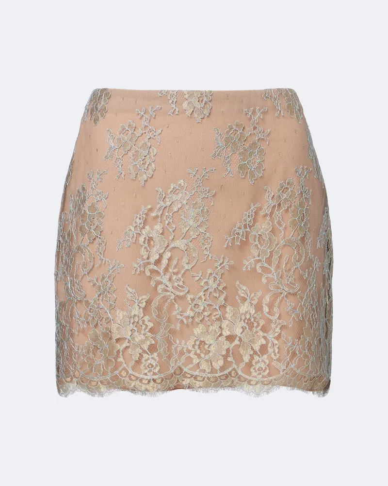 Valentino Garavani Minirock aus Spitze Beige
