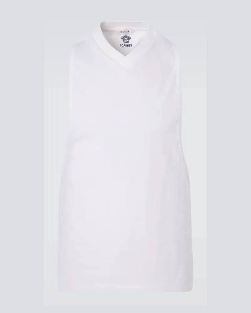 Versace Top aus Jersey Weiß