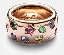 Ring Iconica Large aus 18kt Roségold (750/1000) mit Edelsteinen