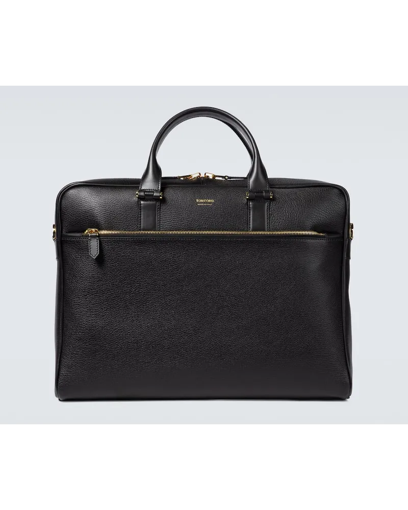 Tom Ford Aktentasche aus Leder Schwarz