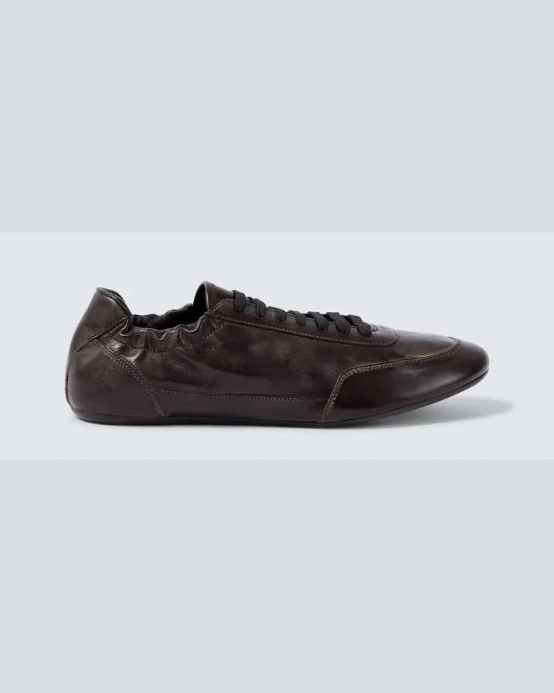 Prada Sneakers Collapse aus Leder Braun
