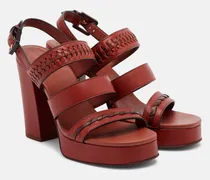 Plateausandalen Alchemy aus Leder