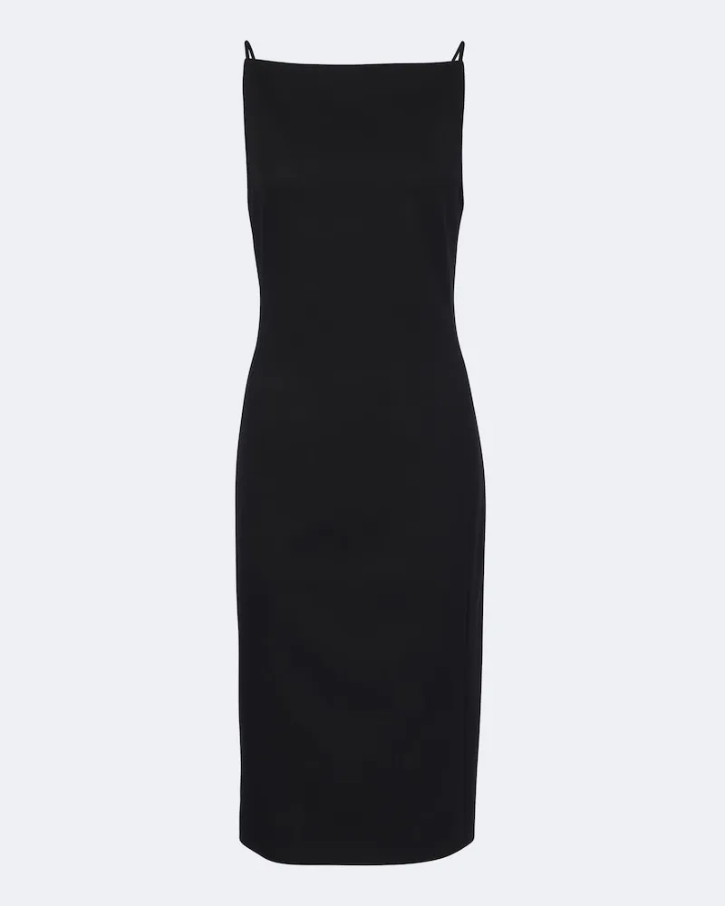 Gucci Midikleid aus Wolle Schwarz