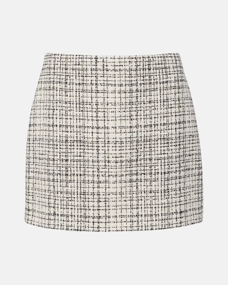 Valentino Garavani Minirock aus Tweed Weiß