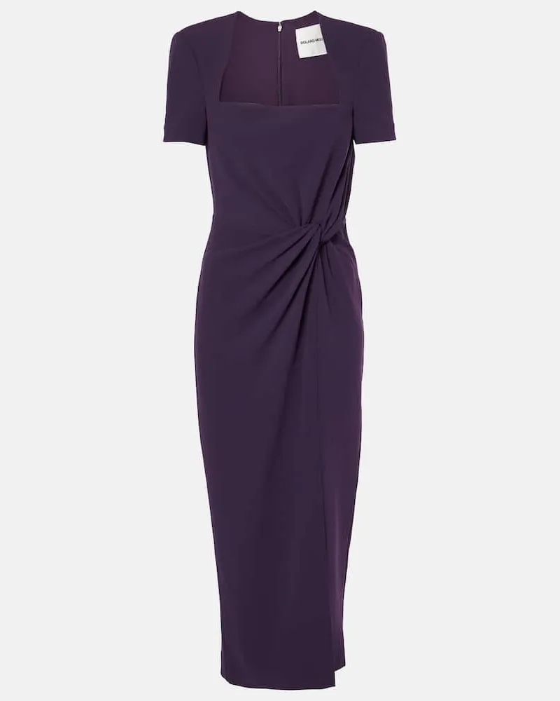 Roland Mouret Midikleid aus Cady Lila