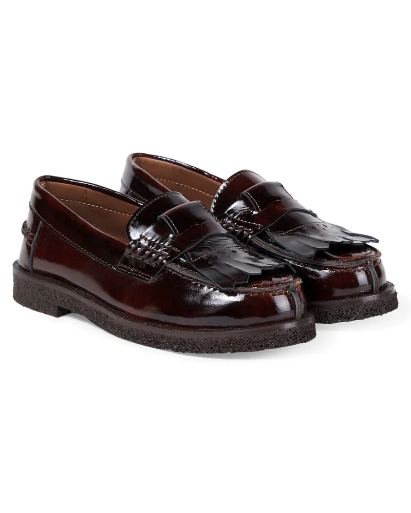 Pepe Jeans PèPè Loafers aus Lackleder Braun