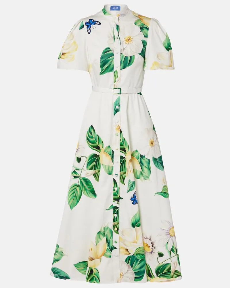 LEO LIN Hemdblusenkleid Bianca aus Baumwolle Multicolor