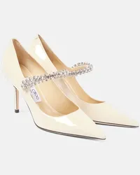 Jimmy Choo Verzierte Pumps Bing aus Lackleder Weiss