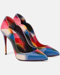 Christian Louboutin Bedruckte Pumps Hot Chick 100 aus Leder Multicolor