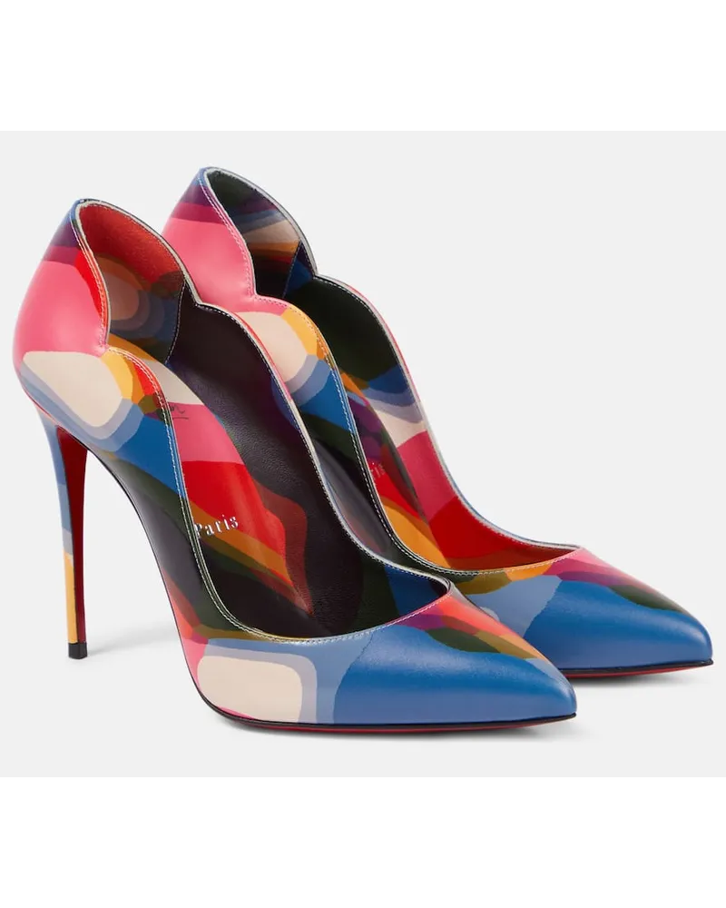 Christian Louboutin Bedruckte Pumps Hot Chick 100 aus Leder Multicolor