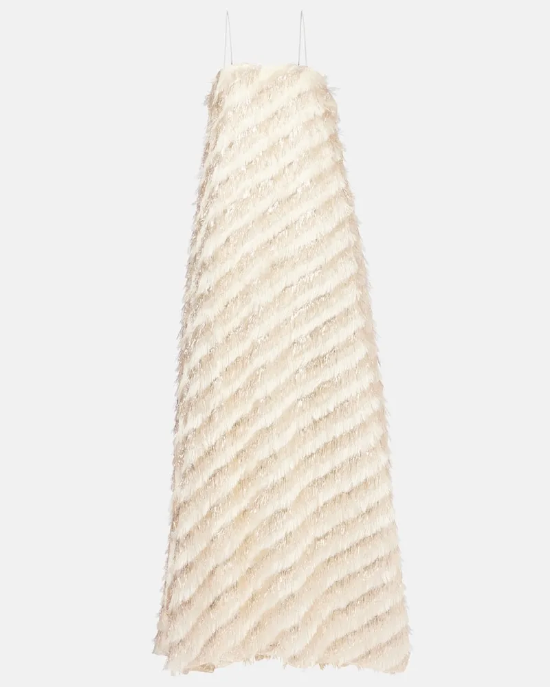 Taller Marmo Maxikleid Anguilla aus Jacquard Neutral