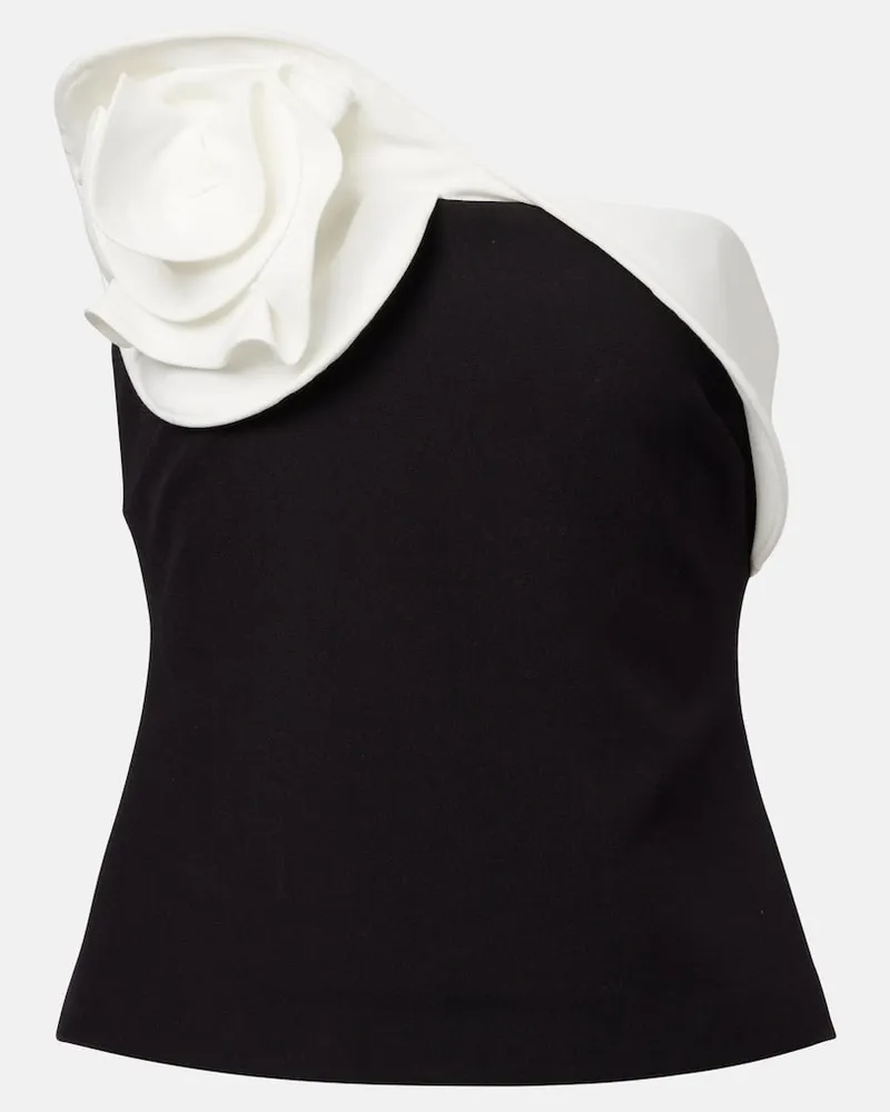 Roland Mouret Top aus Crêpe Schwarz