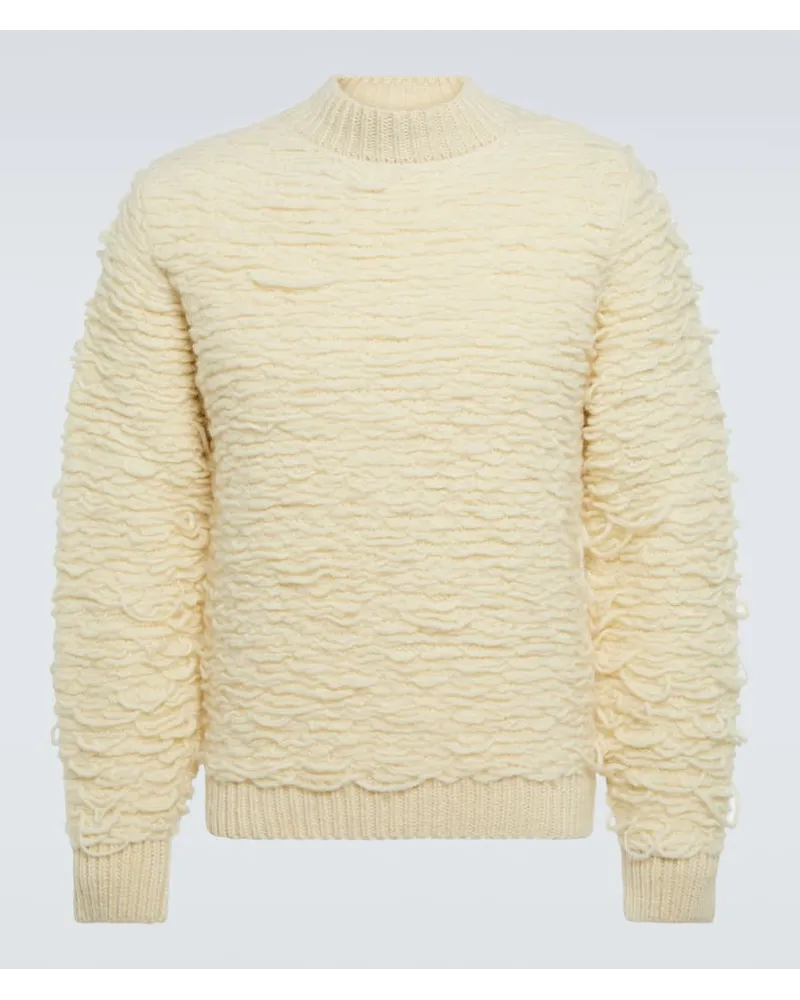 Dries van Noten Pullover aus Wolle Beige