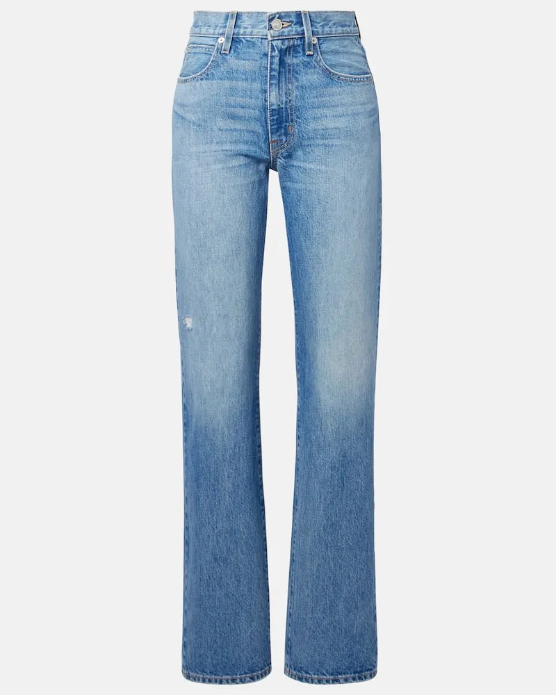 SLVRLAKE High-Rise Straight Jeans Sophie Blau