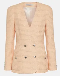 Alessandra Rich Jacke aus Boucle Gelb