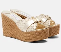 Espadrille-Wedges Leda aus Leder