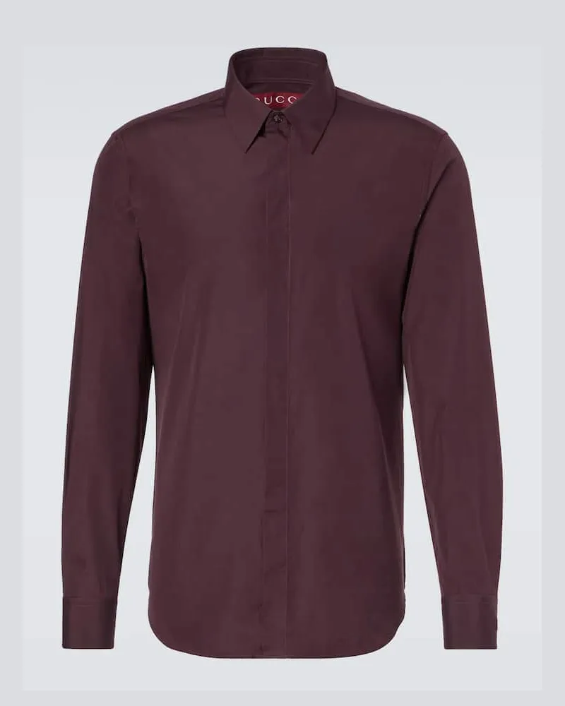 Gucci Hemd aus Baumwollpopeline Lila